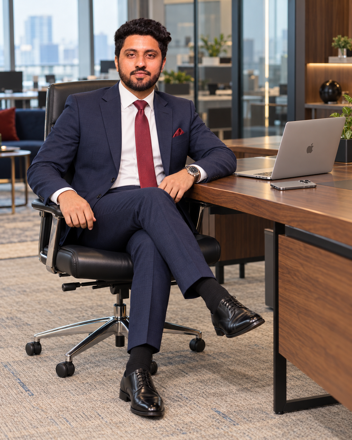 Sameer Ahmed, Founder of SS Engineering Works, in a professionally styled office portrait